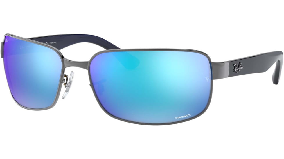 Ray-Ban RB3566CH Sunglasses 004/A1-65 - Gunmetal Frame, Green Mir Blue Polar Avi Lenses