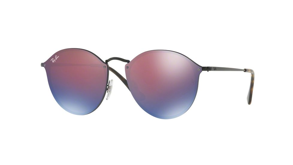 Ray-Ban RB3574N Sunglasses 153/7V-59 - Demiglos Black Frame, Dark Violet Mirror Blue Lenses