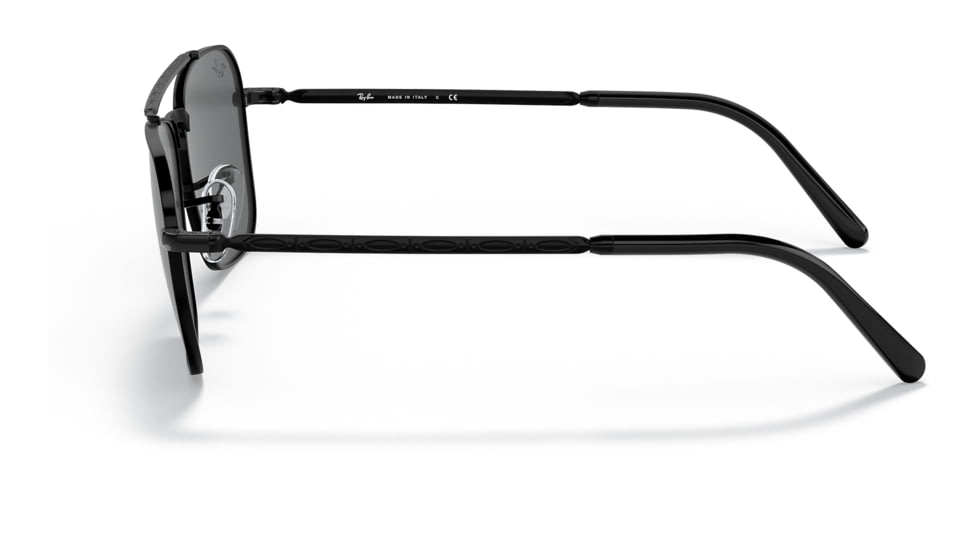 Ray-Ban RB3636 New Caravan Sunglasses, Black Frame, Dark Grey Lens, 55, RB3636-002-B1-55