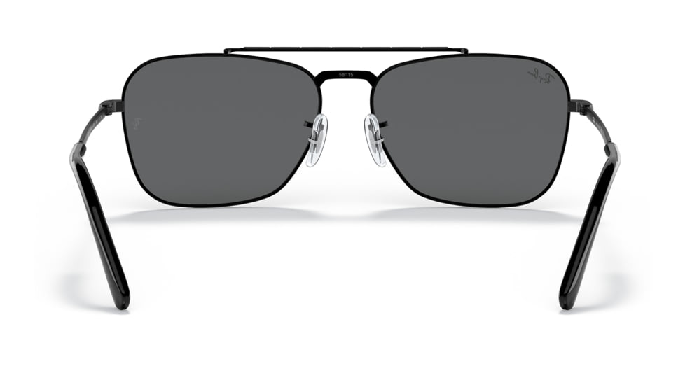Ray-Ban RB3636 New Caravan Sunglasses, Black Frame, Dark Grey Lens, 55, RB3636-002-B1-55