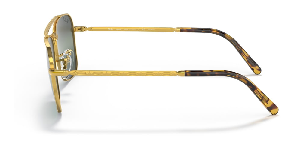 Ray-Ban RB3636 New Caravan Sunglasses, Legend Gold Frame, Silver/Blue Chromance Lens, Polarized, 58, RB3636-9196G6-58