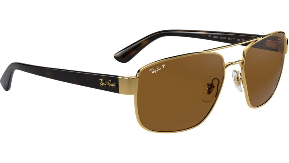 Ray-Ban RB3663 Sunglasses 001/57-60 - , B-15 Brown Lenses