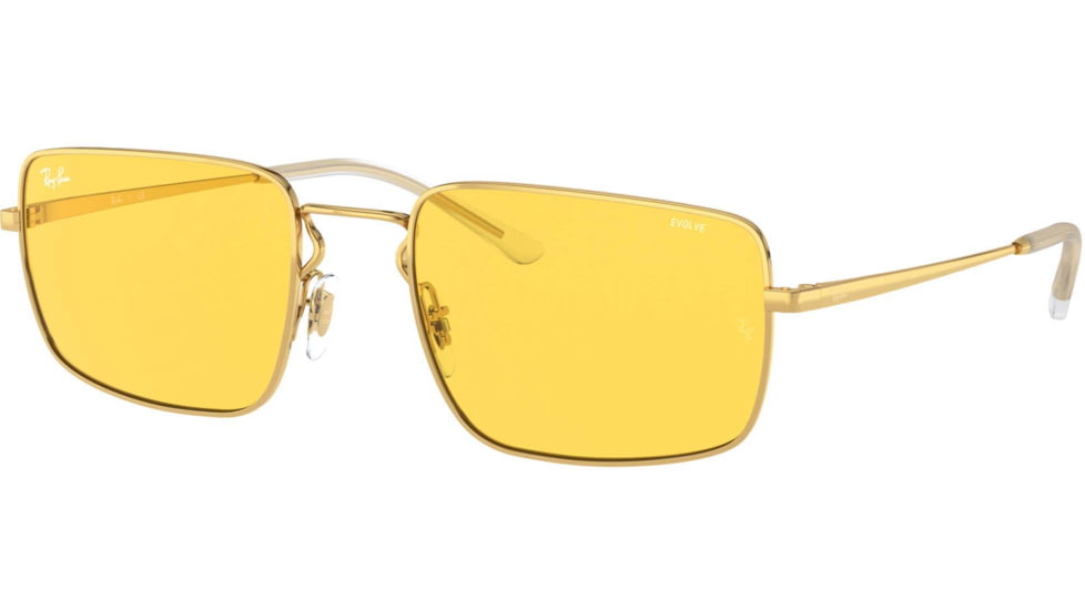 Ray-Ban RB3669 Sunglasses, Arista, Evolve Photo Yellow To Green, 55, RB3669-001-Q1-55