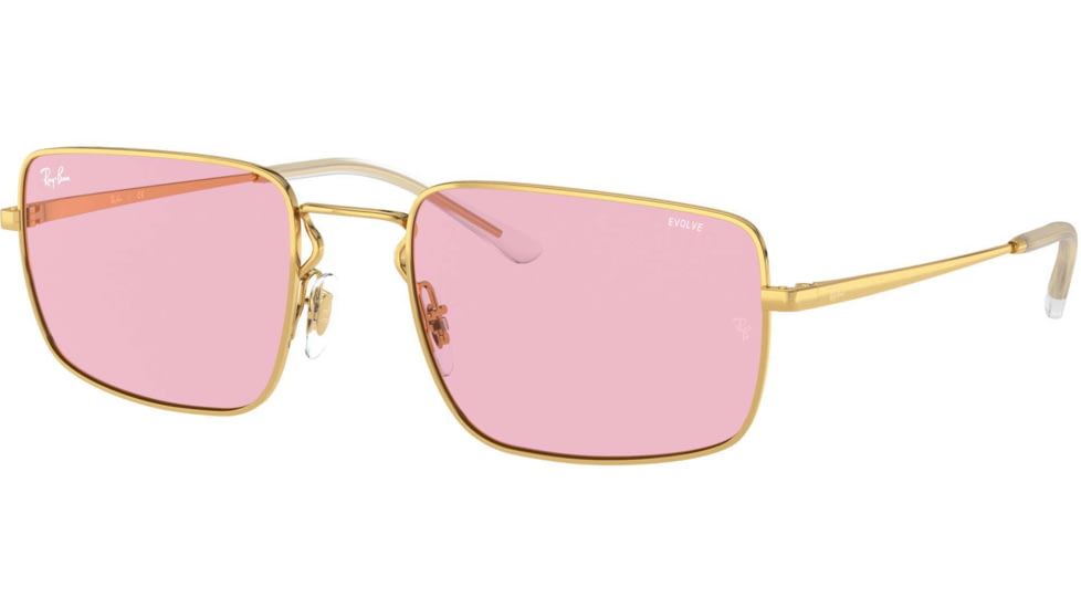 Ray-Ban RB3669 Sunglasses, Arista, Evolve Photo Pink To Blue, 55, RB3669-001-Q3-55