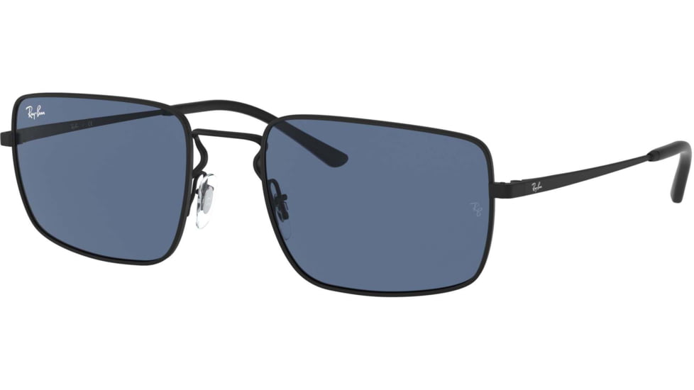 Ray-Ban RB3669 Sunglasses, Rubber Black, 55, RB3669-901480-55