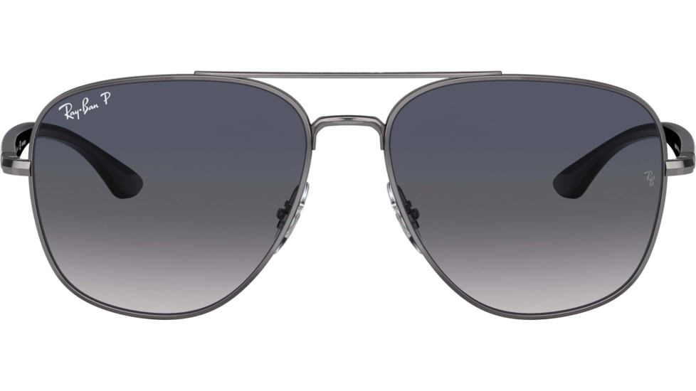 Ray-Ban RB3683 Sunglasses, Blue Gradient Polarized Lenses, Gunmetal, 56, RB3683-004-78-56