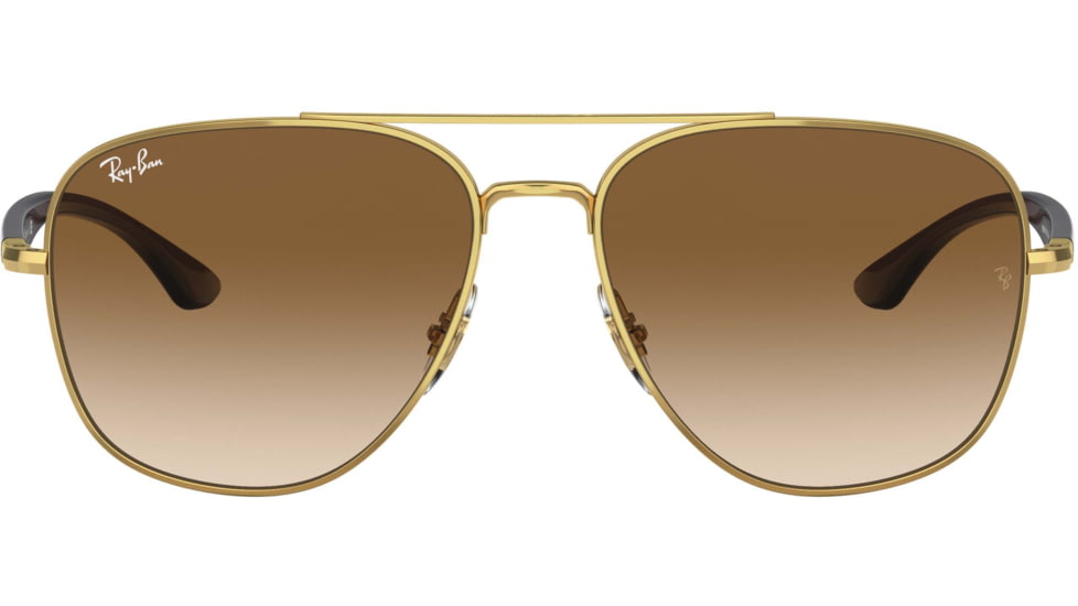 Ray-Ban RB3683 Sunglasses, Clear Gradient Brown Lenses, Arista, 56, RB3683-001-51-56