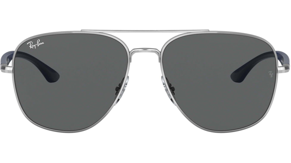 Ray-Ban RB3683 Sunglasses, Dark Grey Lenses, Silver, 56, RB3683-003-B1-56