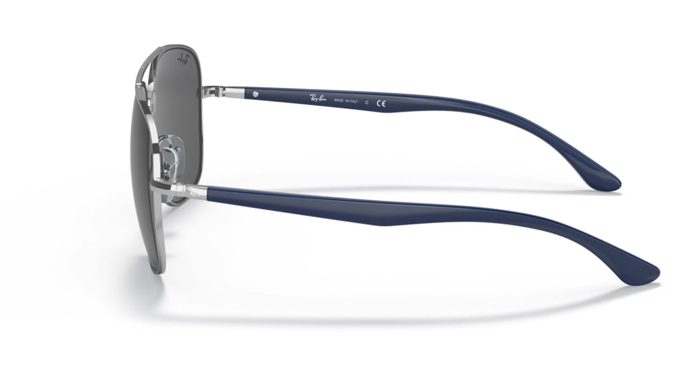 Ray-Ban RB3683 Sunglasses, Dark Grey Lenses, Silver, 56, RB3683-003-B1-56