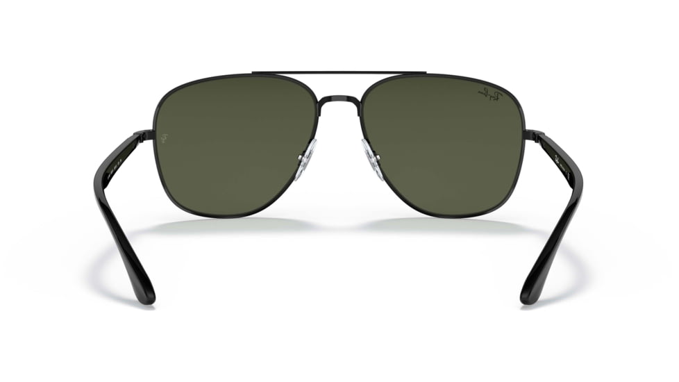 Ray-Ban RB3683 Sunglasses, Green Lenses, Black, 56, RB3683-002-31-56