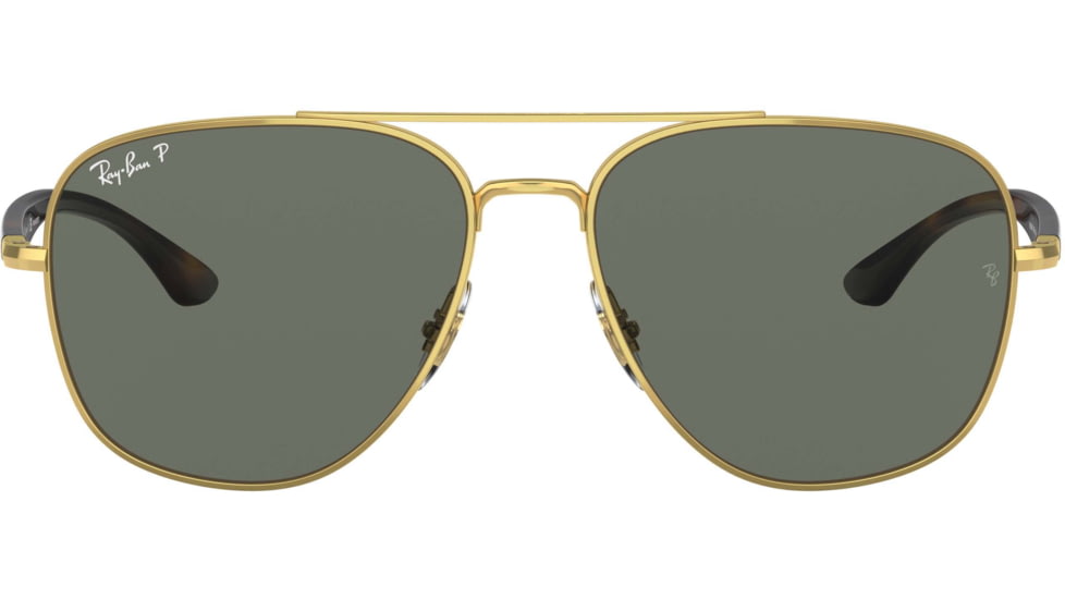 Ray-Ban RB3683 Sunglasses, Polarized Green Lenses, Arista, 56, RB3683-001-58-56