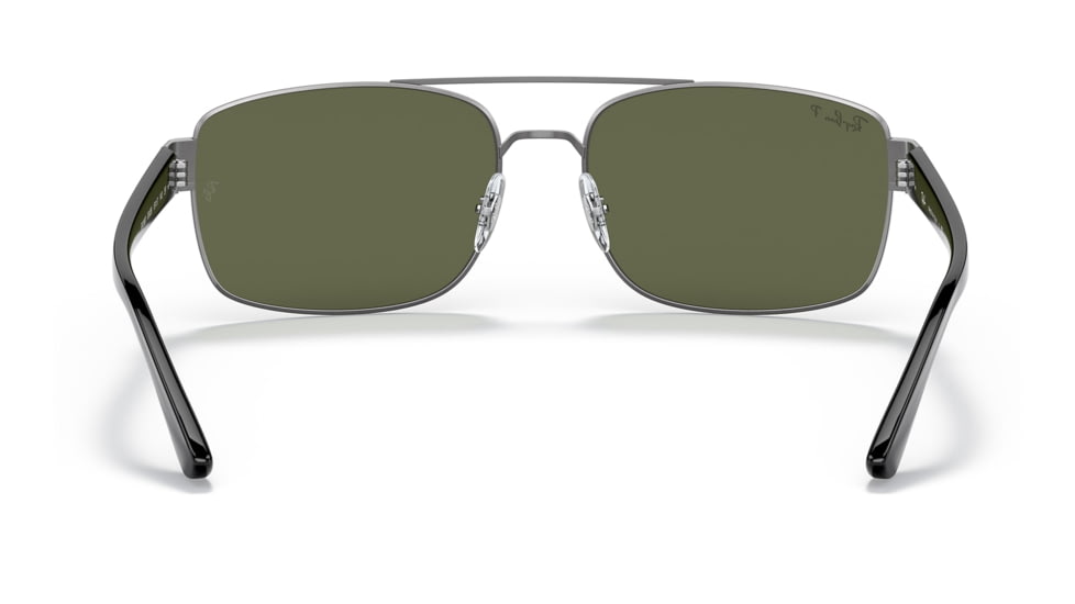 Ray-Ban RB3687 Sunglasses - Mens, Gunmetal Frame, Green Lens, Polarized, 58, RB3687-004-58-58