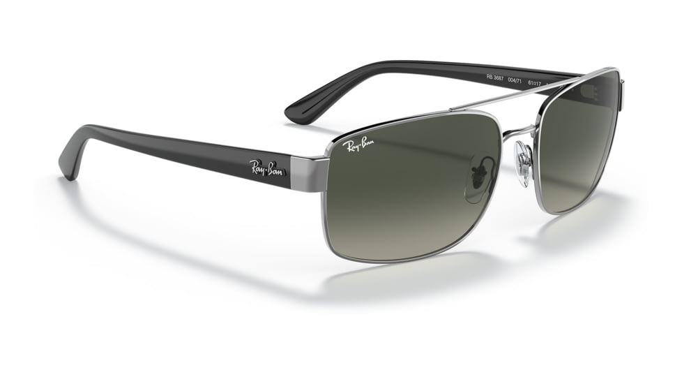 Ray-Ban RB3687 Sunglasses - Mens, Gunmetal Frame, Grey Gradient Lens, 58, RB3687-004-71-58