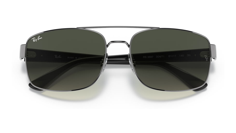 Ray-Ban RB3687 Sunglasses - Mens, Gunmetal Frame, Grey Gradient Lens, 58, RB3687-004-71-58