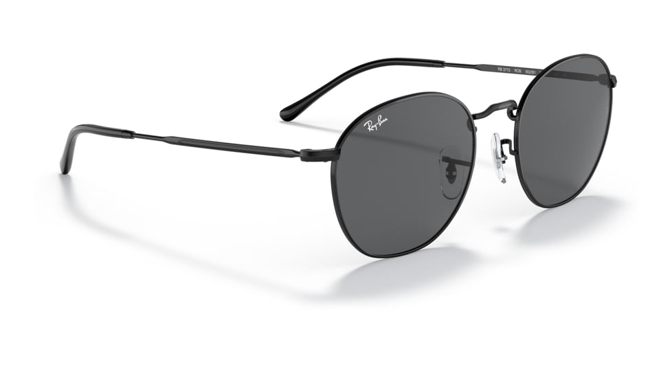 Ray-Ban RB3772 Rob Sunglasses, Black Frame, Dark Grey Lens, 54, RB3772-002-B1-54
