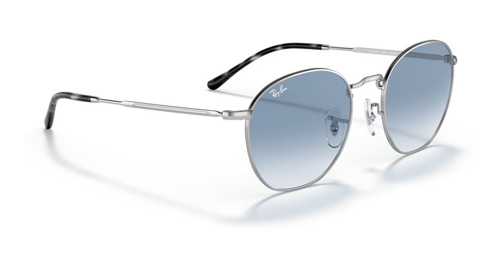 Ray-Ban RB3772 Rob Sunglasses, Silver Frame, Clear Gradient Blue Lens, 54, RB3772-003-3F-54