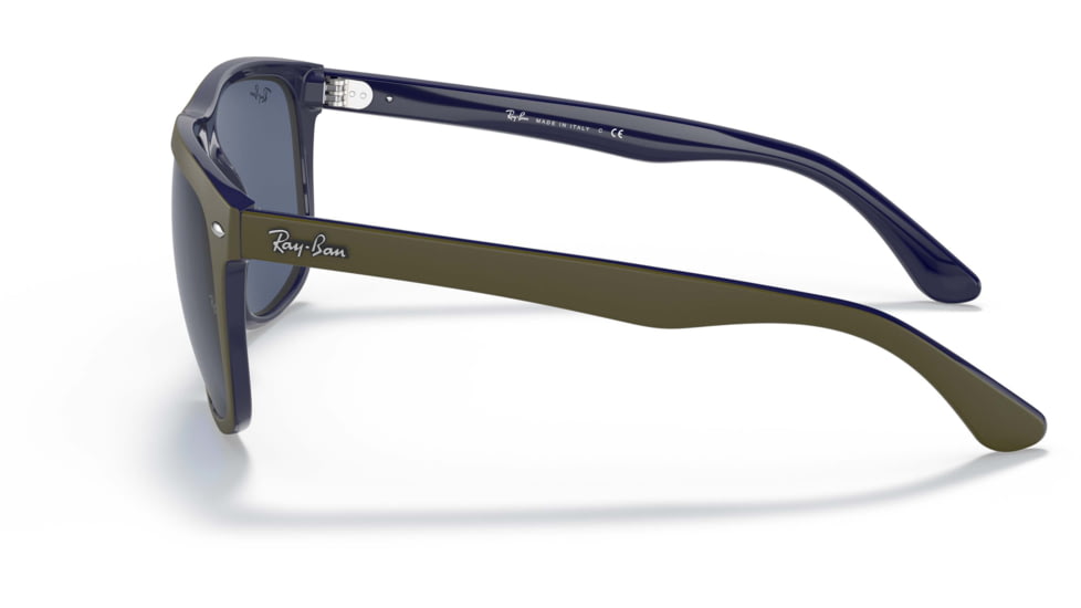 Ray-Ban RB4147 Standard Sunglasses, Dark Blue Lenses, Matte Green On Blue, 56, RB4147-657080-56