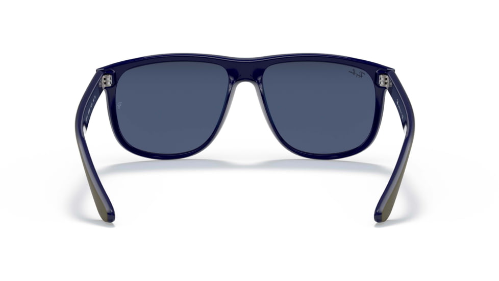 Ray-Ban RB4147 Standard Sunglasses, Dark Blue Lenses, Matte Green On Blue, 56, RB4147-657080-56