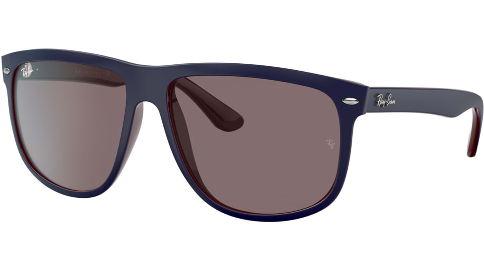 Ray-Ban RB4147 Standard Sunglasses, Violet Lenses, Matte Blue On Brown, 60, RB4147-65697N-60