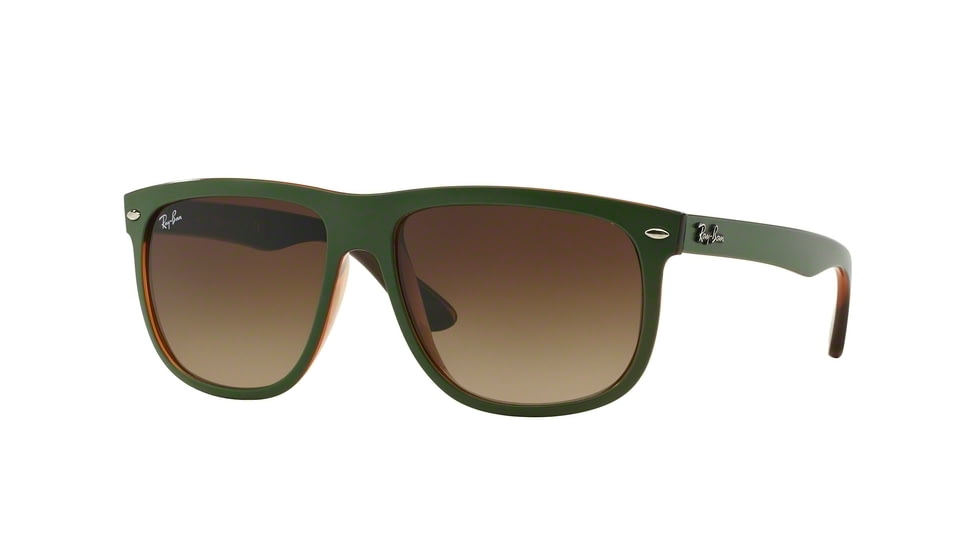 Ray-Ban RB4147 Sunglasses 613713-60 - Top Mat Green On Trasp Brown Frame, Gradient Brown Lenses
