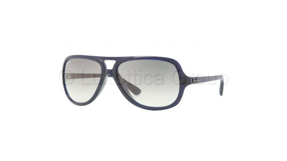 Ray-Ban RB4162 Sunglasses 629/32-5915 - Dark Shiny Blue Frame, Crystal Gray Gradient Lenses