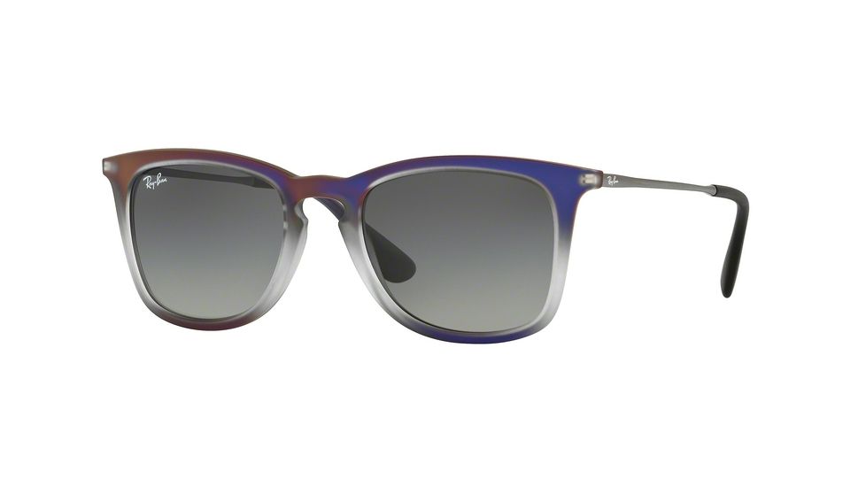 Ray-Ban RB4221 Progressive Prescription Sunglasses RB4221-622311-50 - Lens Diameter 50 mm, Frame Color Violet Shot On Black
