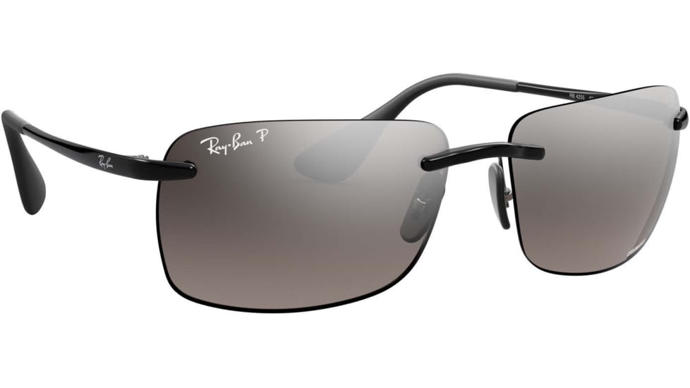 Ray-Ban RB4255 Sunglasses 601/5J-60 - Shiny Black Frame, Grey Mirror Silver Lenses