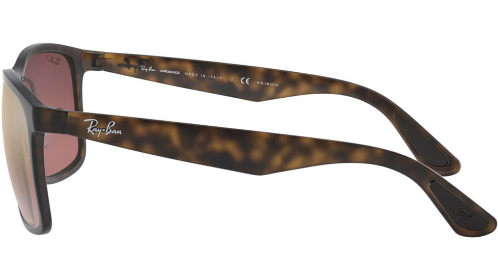 Ray-Ban RB4264 Sunglasses - Men's, Matte Havana Frame, Brown Polar Mirror Gold Lenses, 894/6B-58