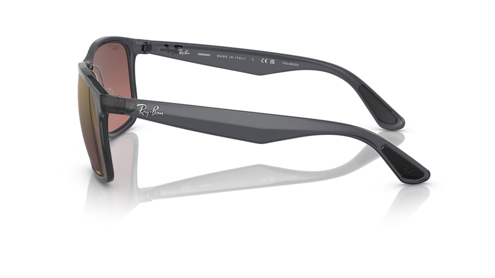 Ray-Ban RB4264 Sunglasses - Men's, Grey Frame, Purple Mirror Gold Polarized Lens, 58, RB4264-876-6B-58