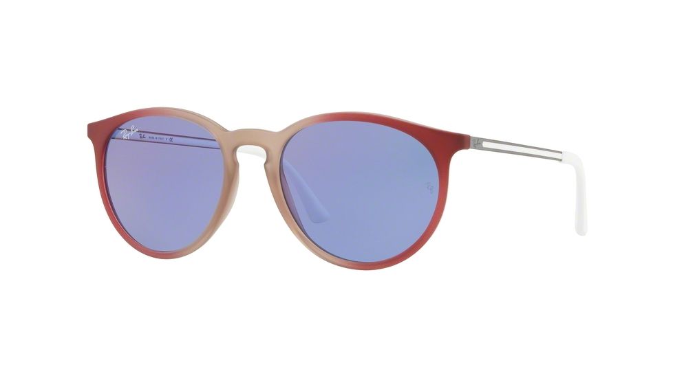 Ray-Ban RB4274 Single Vision Prescription Sunglasses, 53mm, Grad Bord/rubber Lt Brown Tr, RB4274-6366D1-53-SV