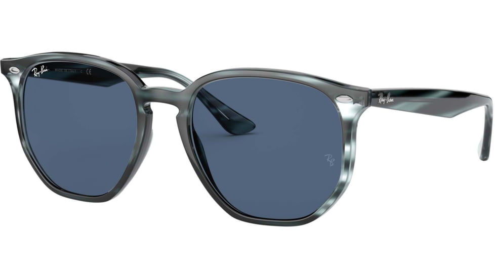 Ray-Ban RB4306 Sunglasses, Striped Blue Havana, 54, RB4306-643280-54