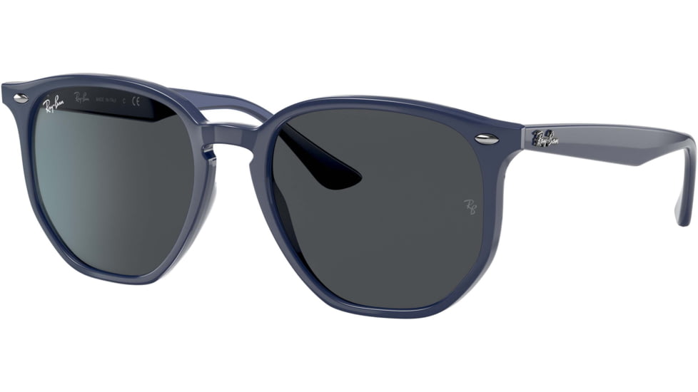 Ray-Ban RB4306 Sunglasses, Dark Grey Lenses, Blue, 54, RB4306-657687-54