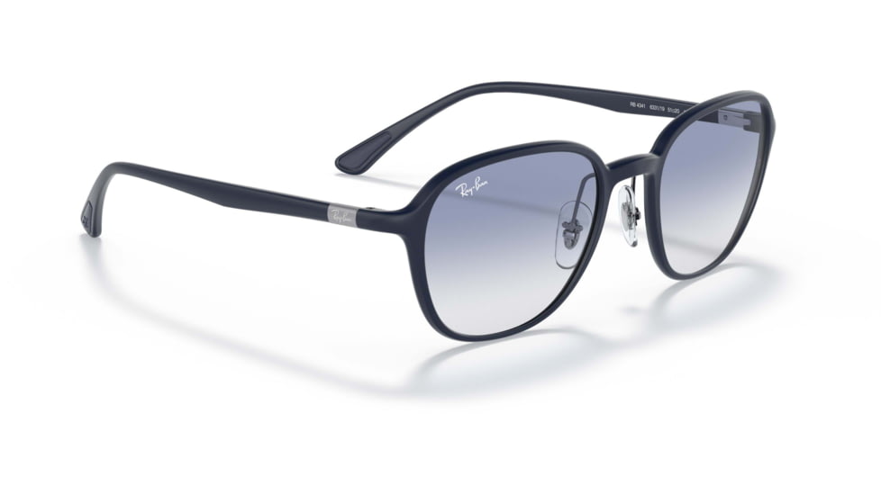 Ray-Ban RB4341 Sunglasses, Clear Gradient Light Blue Lenses, Sanding Dark Blue, 51, RB4341-633119-51
