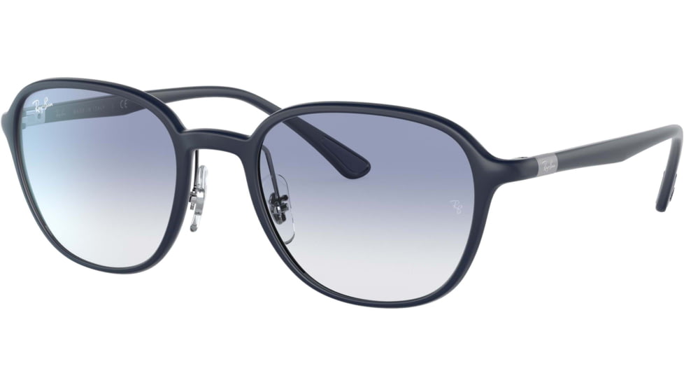 Ray-Ban RB4341 Sunglasses, Clear Gradient Light Blue Lenses, Sanding Dark Blue, 51, RB4341-633119-51