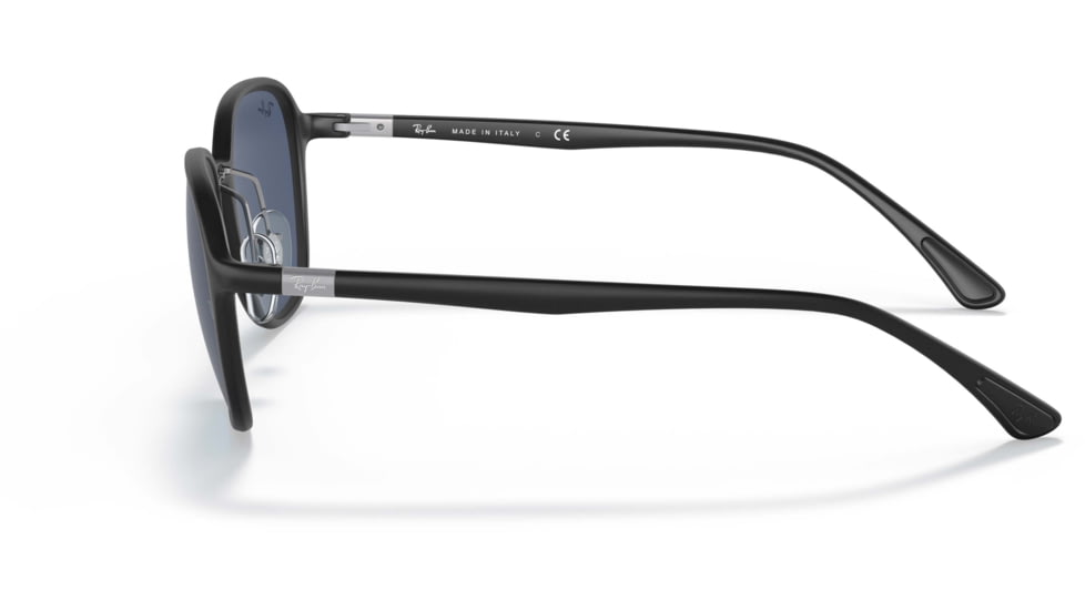 Ray-Ban RB4341 Sunglasses, Dark Blue Lenses, Sanding Black, 51, RB4341-601S80-51