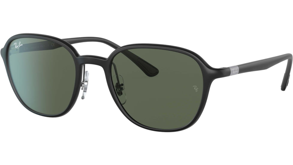 Ray-Ban RB4341 Sunglasses, Dark Green Lenses, Sanding Black, 51, RB4341-601S71-51