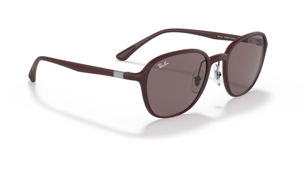 Ray-Ban RB4341 Sunglasses, Violet Lenses, Sanding Dark Violet, 51, RB4341-64457N-51