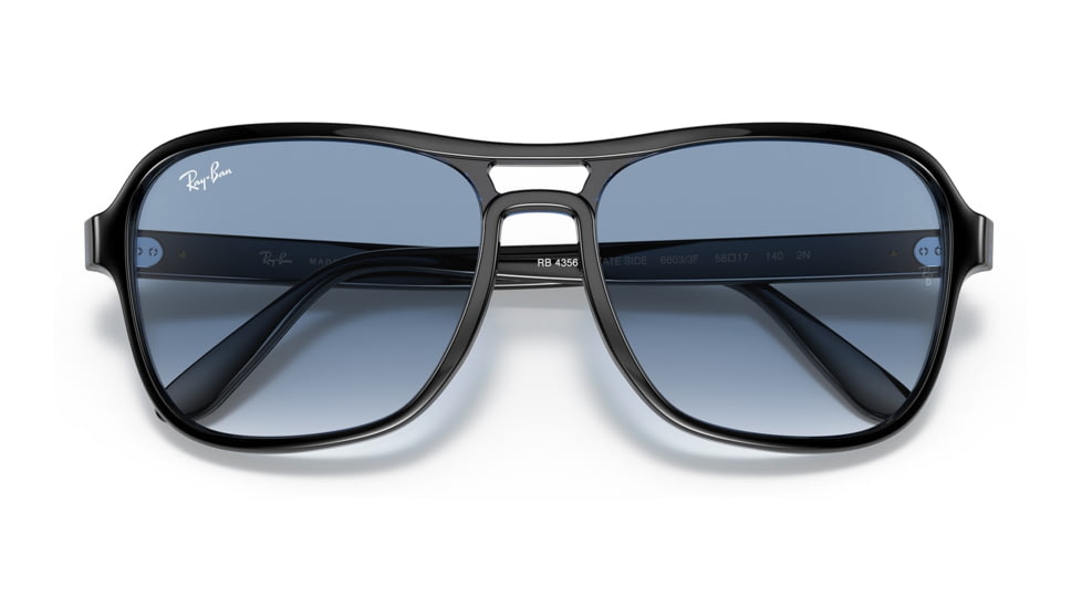 Ray-Ban RB4356 State Side Sunglasses, Transparent Blue Frame, Clear Gradient Blue Lens, 58, RB4356-66033F-58