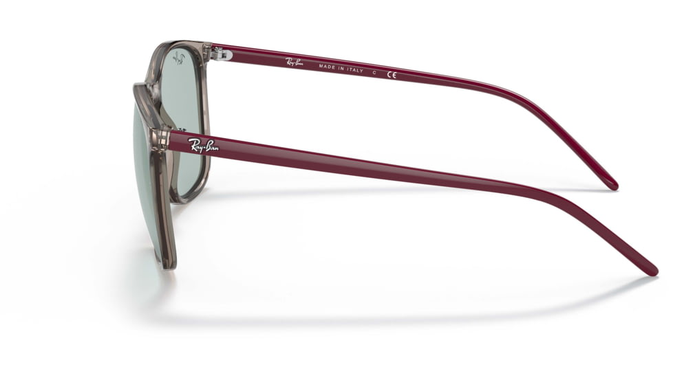 Ray-Ban RB4387 Sunglasses, Evolve Photo Green to Blue Lenses, Transparent Grey, 56, RB4387-6572Q5-56