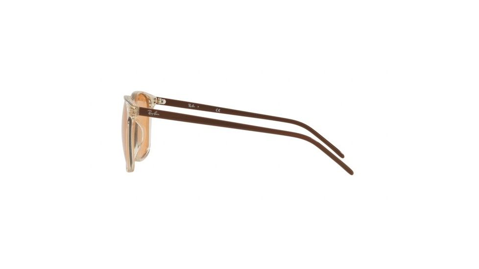 Ray-Ban RB4387F Progressive Prescription Sunglasses, 55mm, Trasparent Light Brown, RB4387F-126774-55-PRO