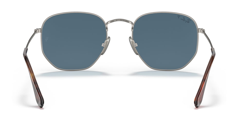 Ray-Ban RB8148 Hexagonal Sunglasses, Demigloss Gunmetal Frame, Blue Mirror Gold Lens, Polarized, 51, RB8148-9208T0-51