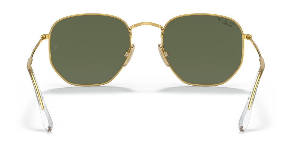 Ray-Ban RB8148 Hexagonal Sunglasses, Legend Gold, Green Lens, Polarized, 51, RB8148-921658-51