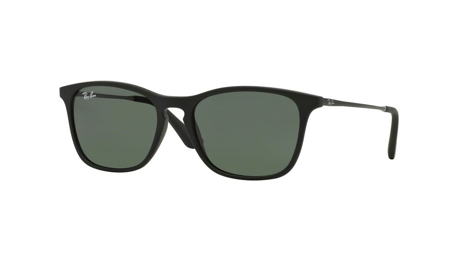 Ray-Ban RJ9061S Sunglasses 700571-49 - Rubber Black Frame, Green Lenses