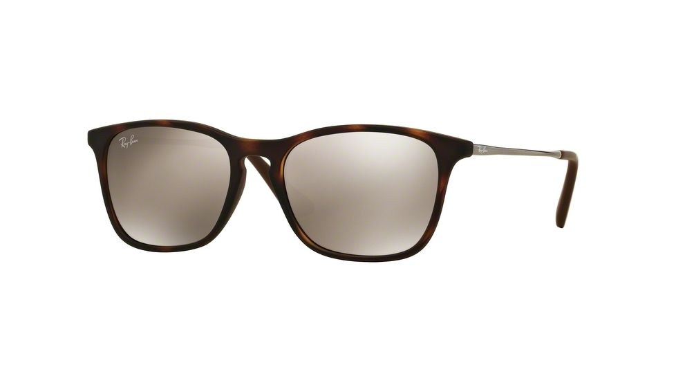 Ray-Ban RJ9061S Sunglasses 70065A-49 - Rubber Havana Frame, Light Brown Mirror Gold Lenses