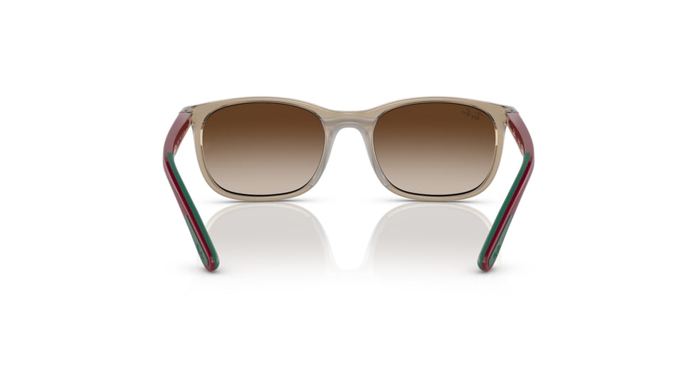 Ray-Ban RJ9076S Sunglasses - Kids, Transp Brown On Rubber Green Frame, Brown Gradient Lens, 49, RJ9076S-712313-49