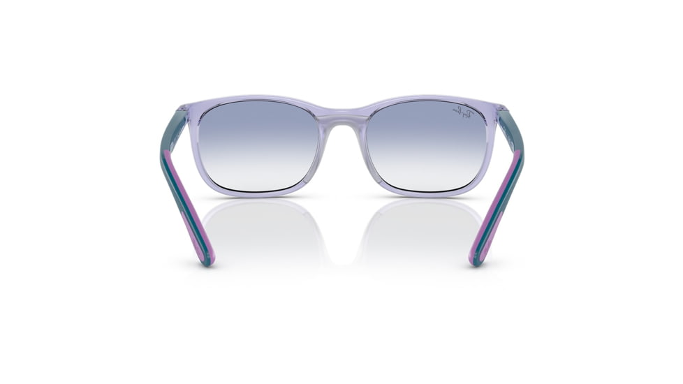 Ray-Ban RJ9076S Sunglasses - Kid's, Transp Violet On Rubber Violet Frame, Clear Gradient Light Blue Lens, 49, RJ9076S-712619-49