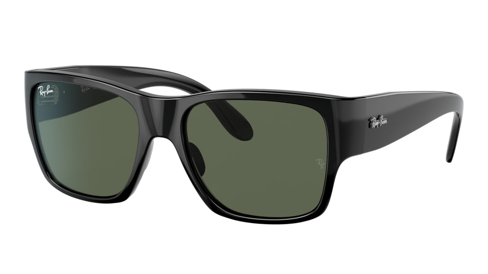 Ray-Ban RJ9287S Wayfarer Nomad Junior Sunglasses - Kid's, Black Frame, Dark Green Lens, 48, RJ9287S-100-71-48