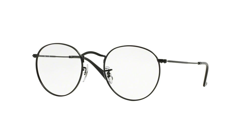 Ray-Ban ROUND METAL RX3447V Eyeglass Frames 2503-47 - Matte Black Frame