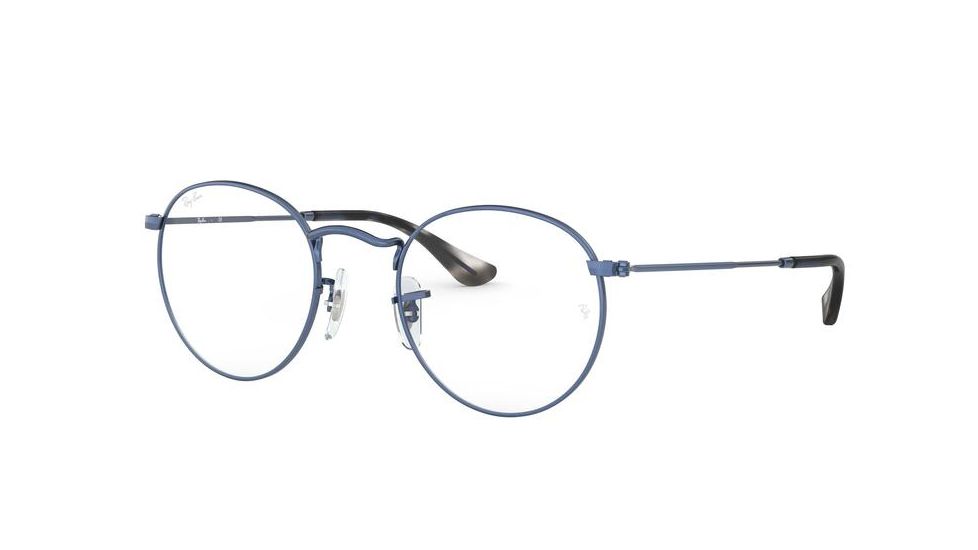 Ray-Ban ROUND METAL RX3447V Eyeglass Frames 3071-47 - Sand Trasparent Blu