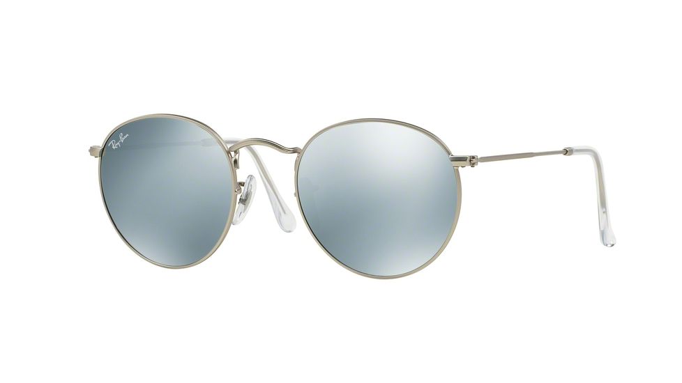 Ray-Ban RB3447 Progressive Prescription Sunglasses RB3447-019-30-53 - Lens Diameter 53 mm, Frame Color Matte Silver
